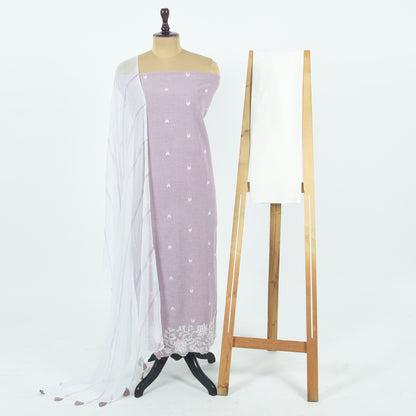 Unstitched Chanderi Suit Set