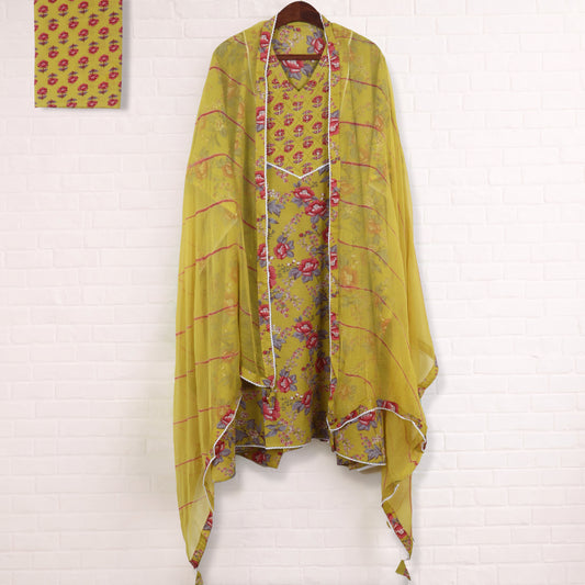 Semi Stitched Cotton Suit