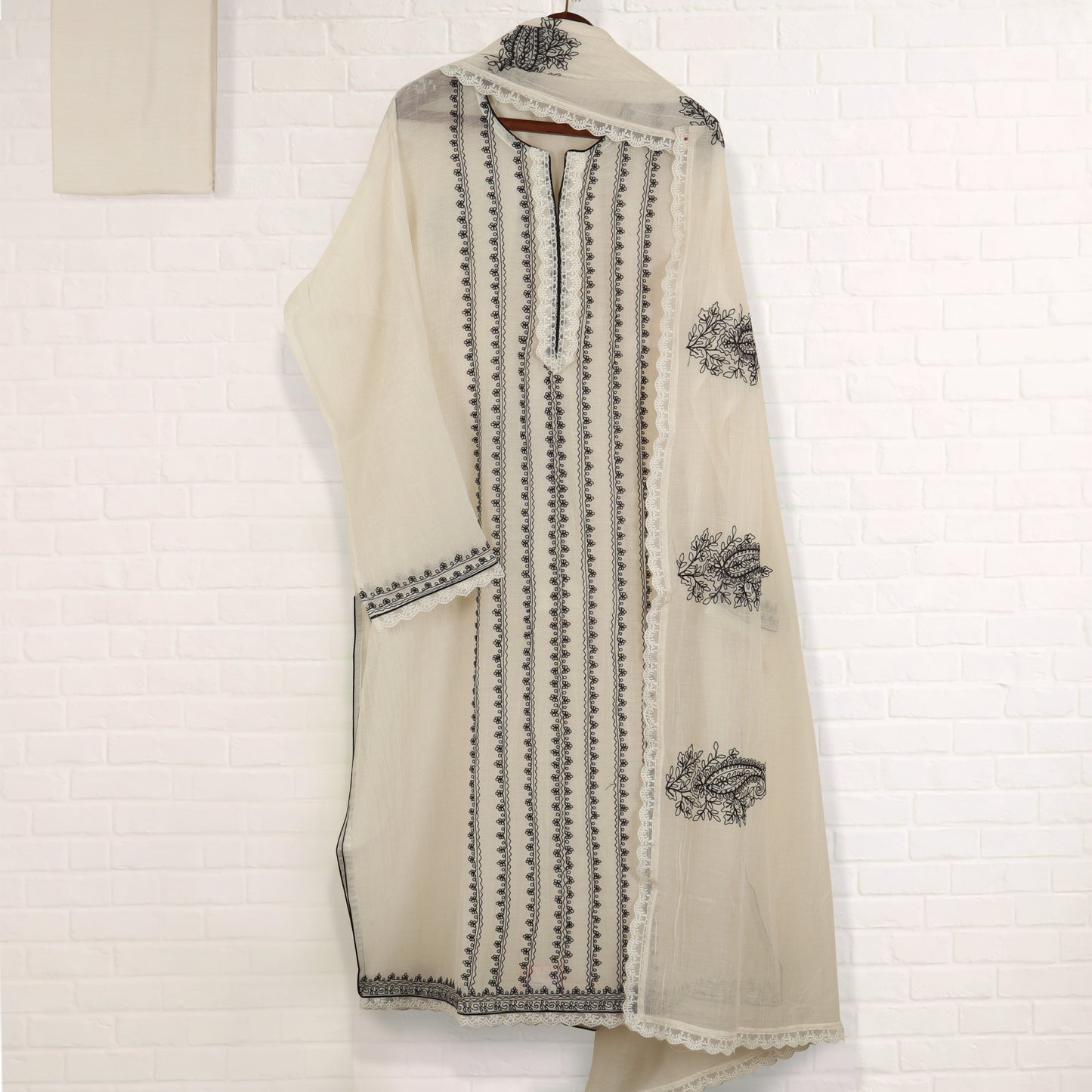 Semi Stitched Chanderi Suit