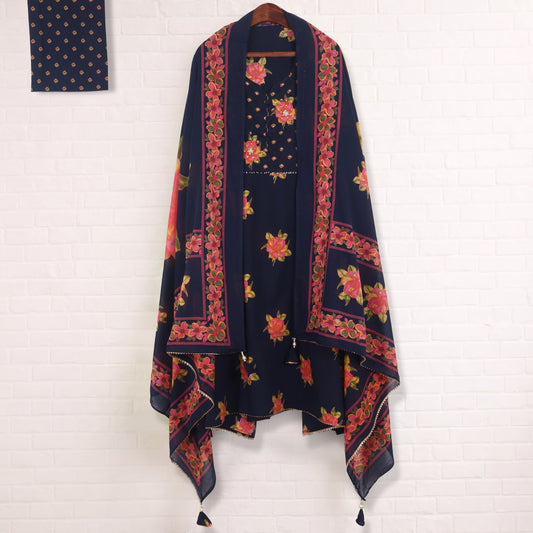 Semi Stitched Cotton Suit