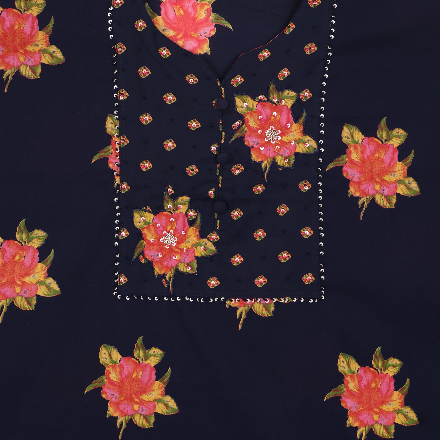 Semi Stitched Cotton Suit