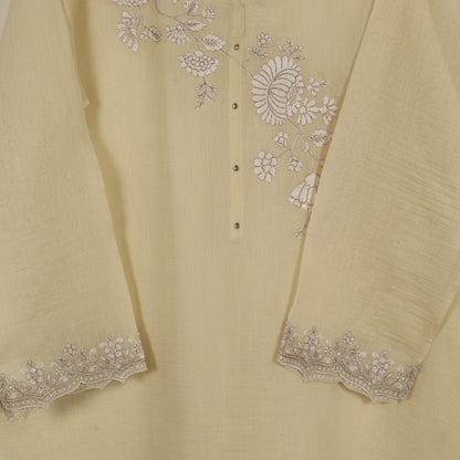Semi Stitched Chanderi Suit