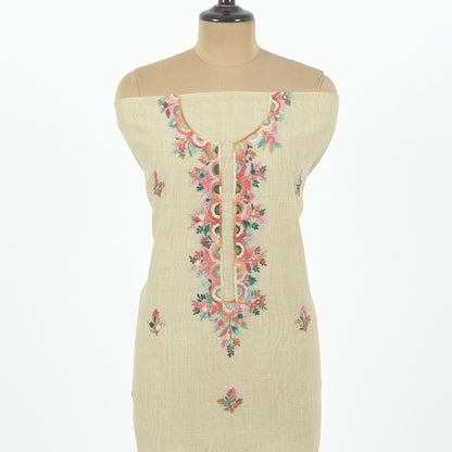 Unstitched Chanderi Suit Set