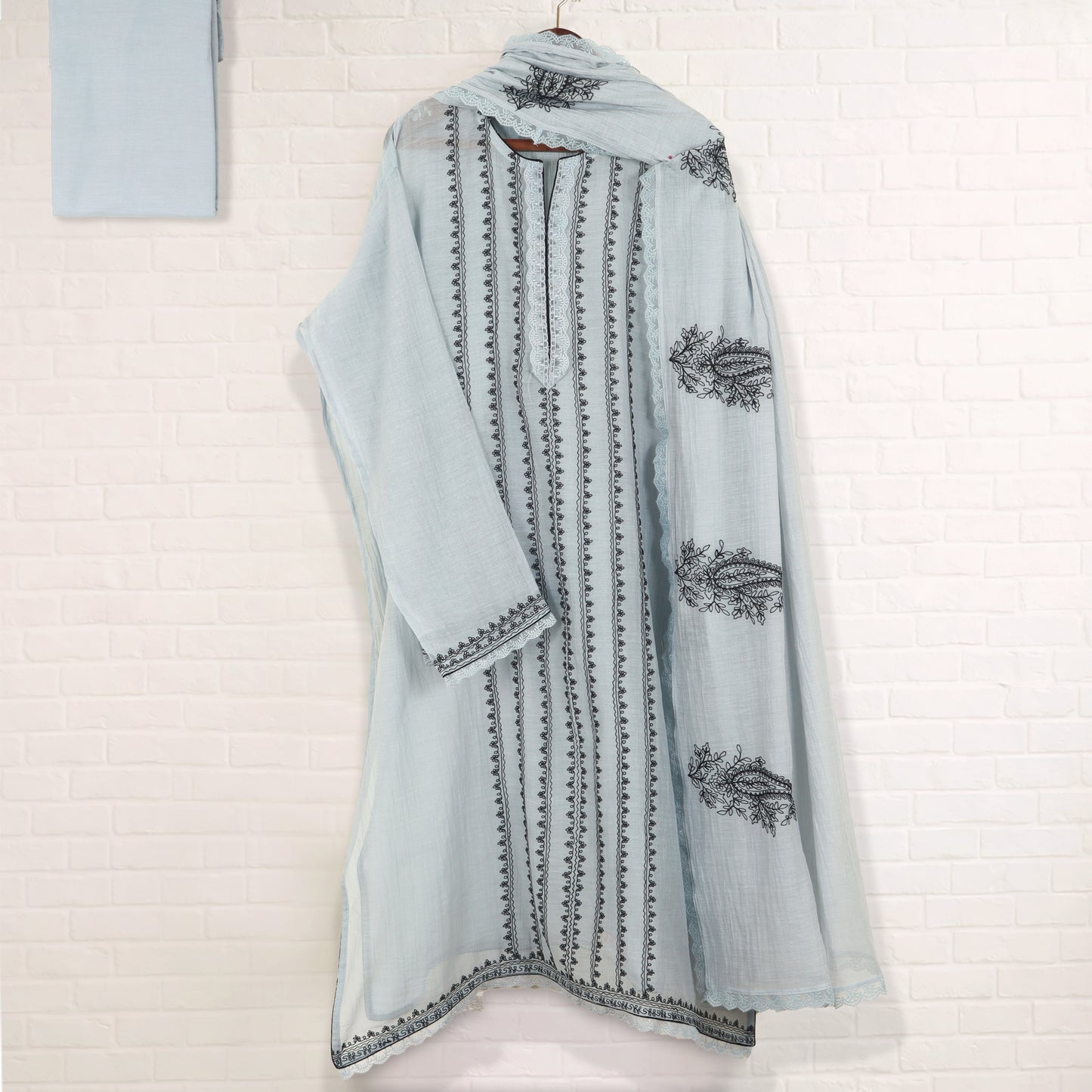 Semi Stitched Chanderi Suit