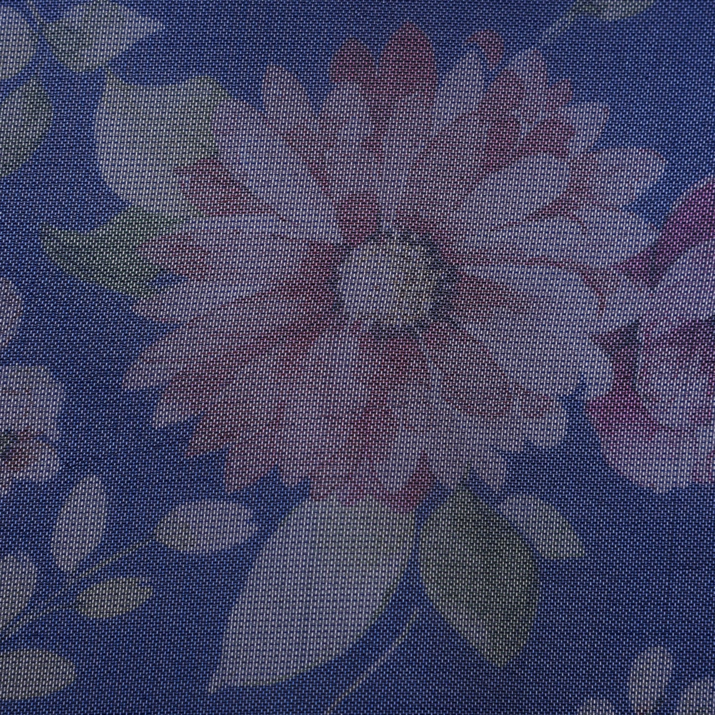 Blue Color Tissue Digital Print Fabric