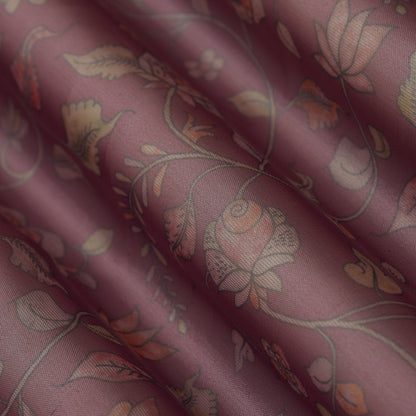 Wine Color Tissue Digital Print Fabric