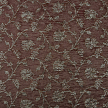 Crush Tissue Zari Embroidery Fabric