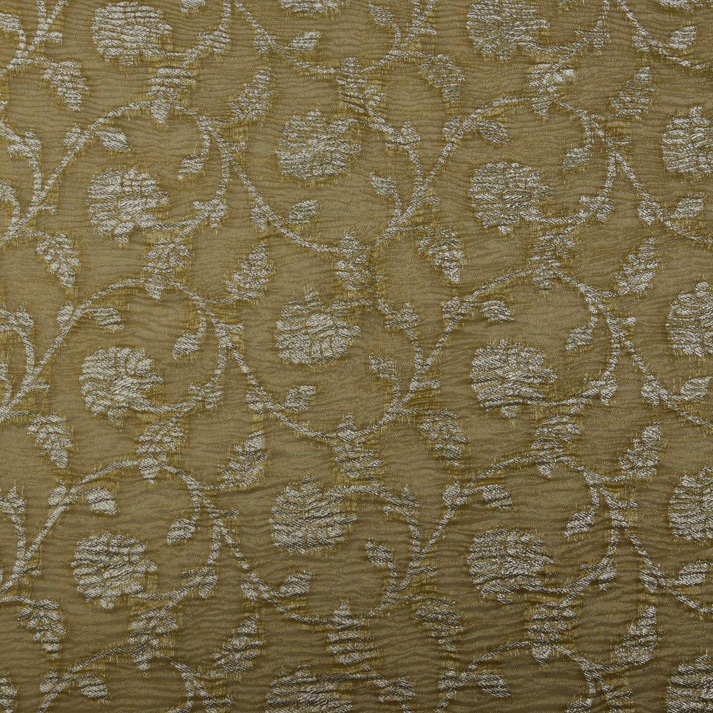 Crush Tissue Zari Embroidery Fabric