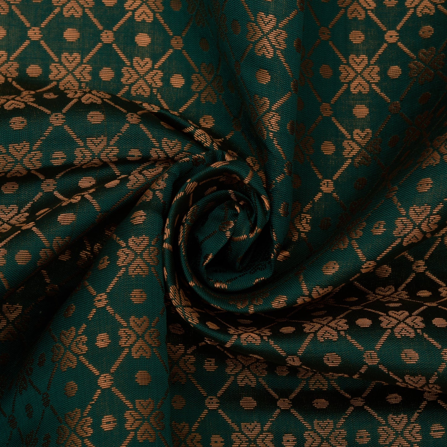 Copper Brocade Fabric