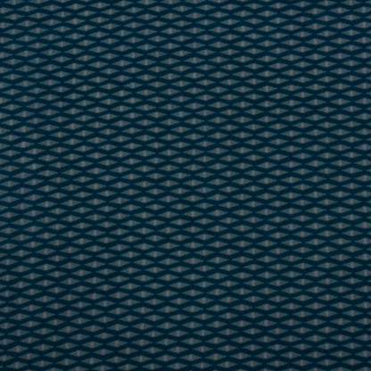 Teal Blue Color Slub Silk Print Fabric