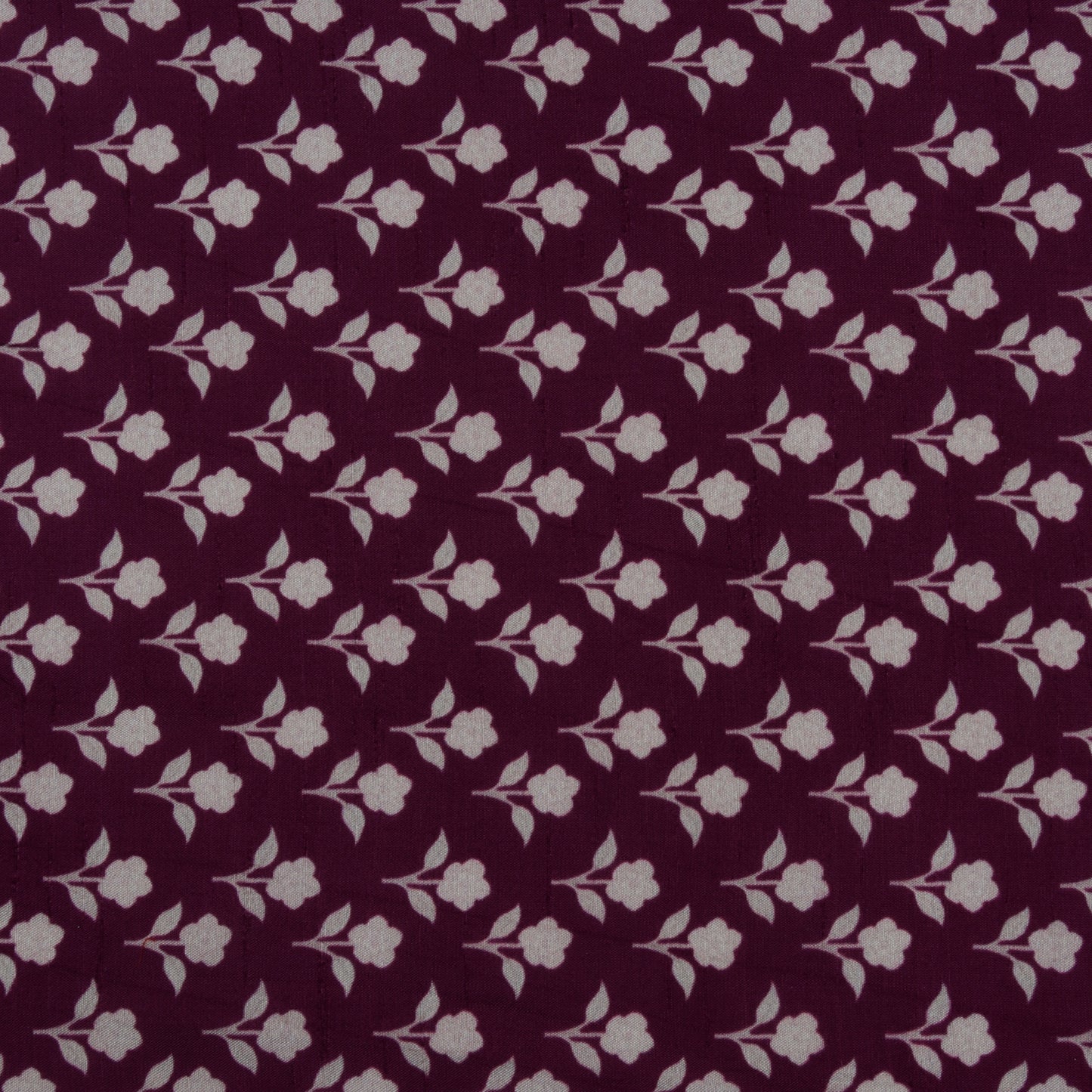 Purple Color Slub Silk Print Fabric