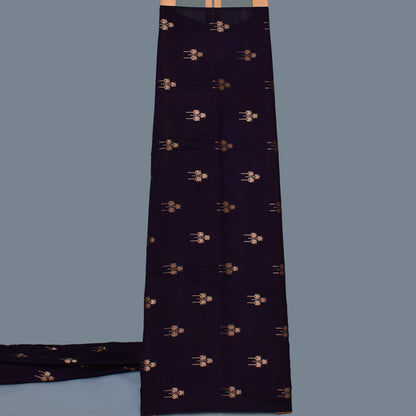 Purple Color Munga Brocade Fabric