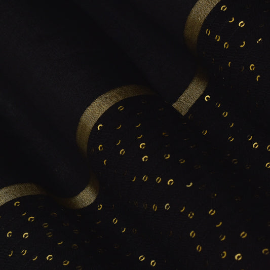 Multi Color Chanderi Tie & Die Border Embroidery Fabric