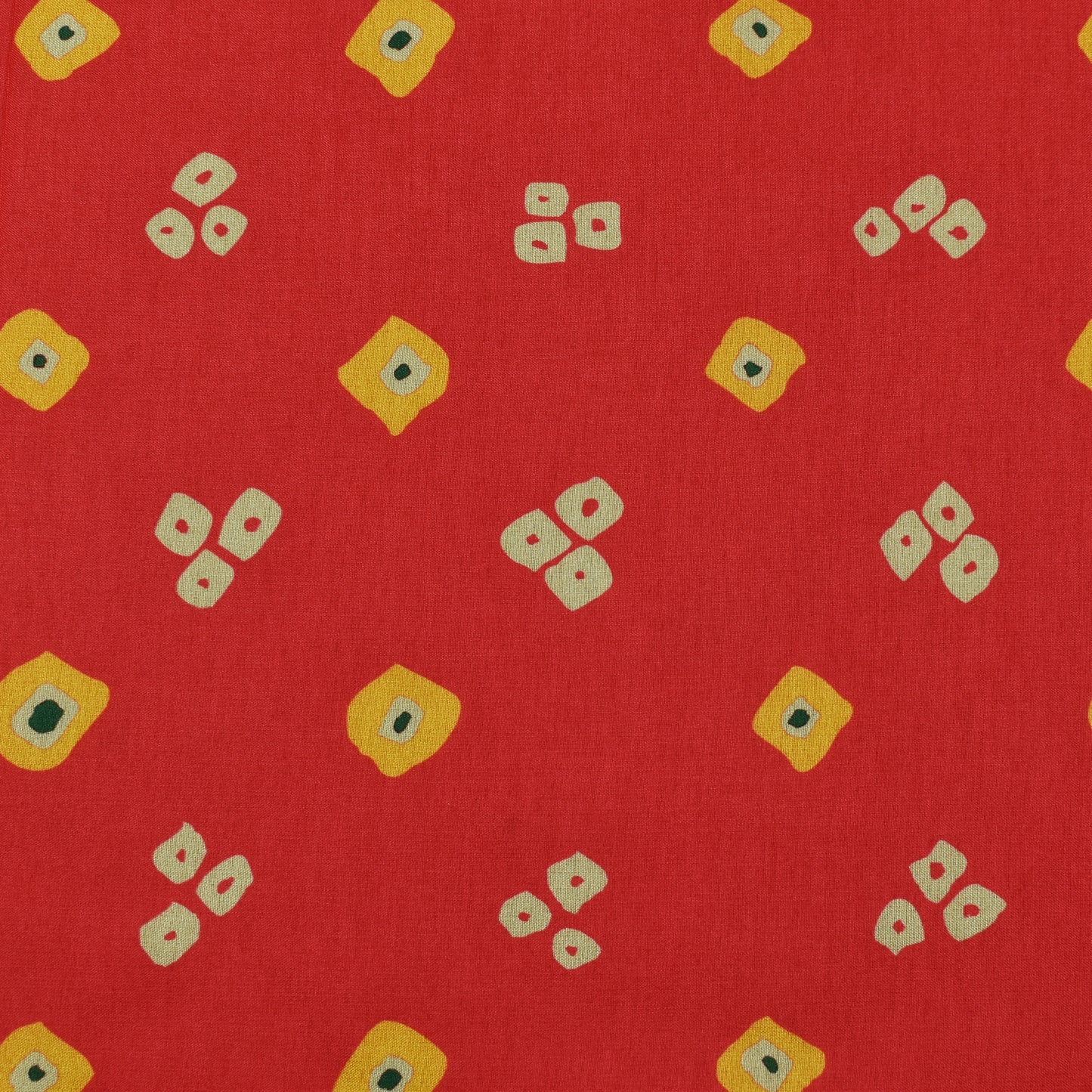 Magenta Color Slub Tussar Print Fabric