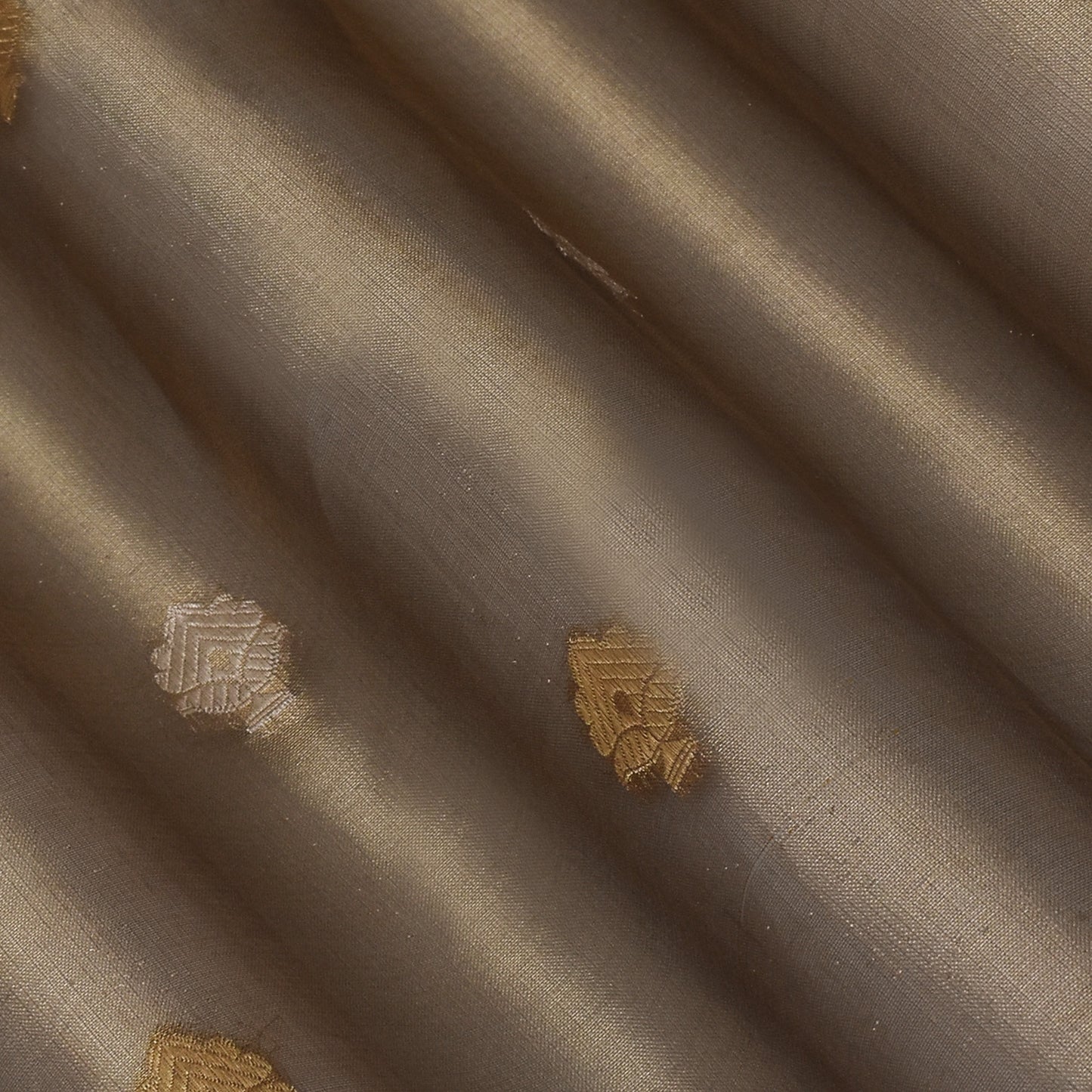 Grey Color Organza Tissue Booti Fabric