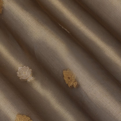 Grey Color Organza Tissue Booti Fabric