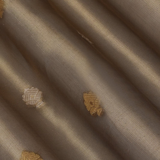 Grey Color Organza Tissue Booti Fabric