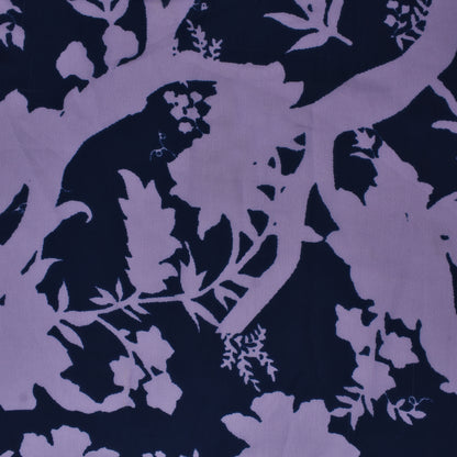 Purple Color Satin Digital Print Fabric