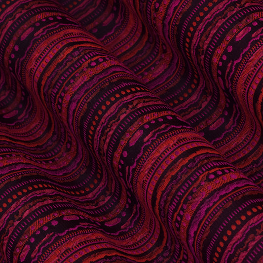 Multi Color Silk Brocade Fabric