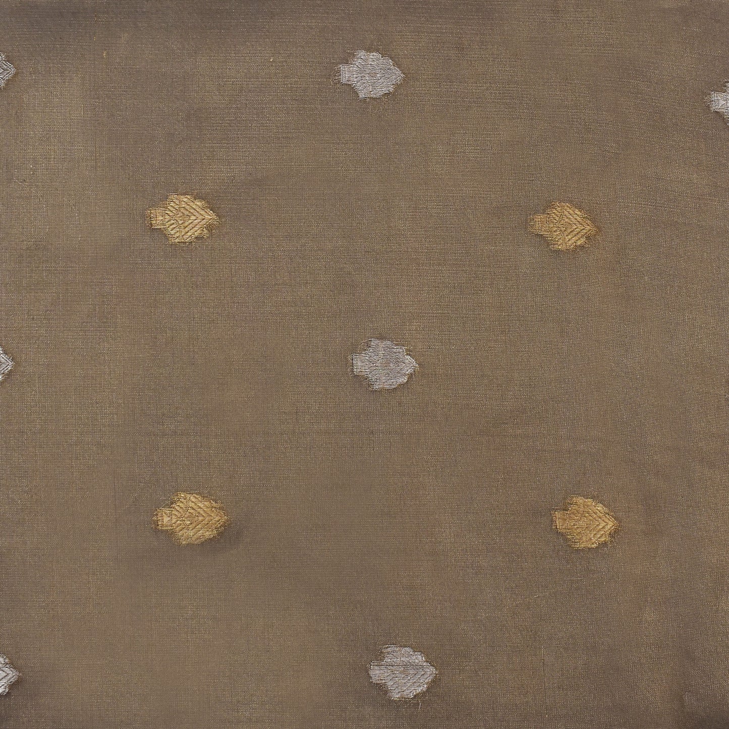 Grey Color Organza Tissue Booti Fabric