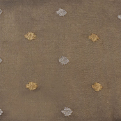 Grey Color Organza Tissue Booti Fabric