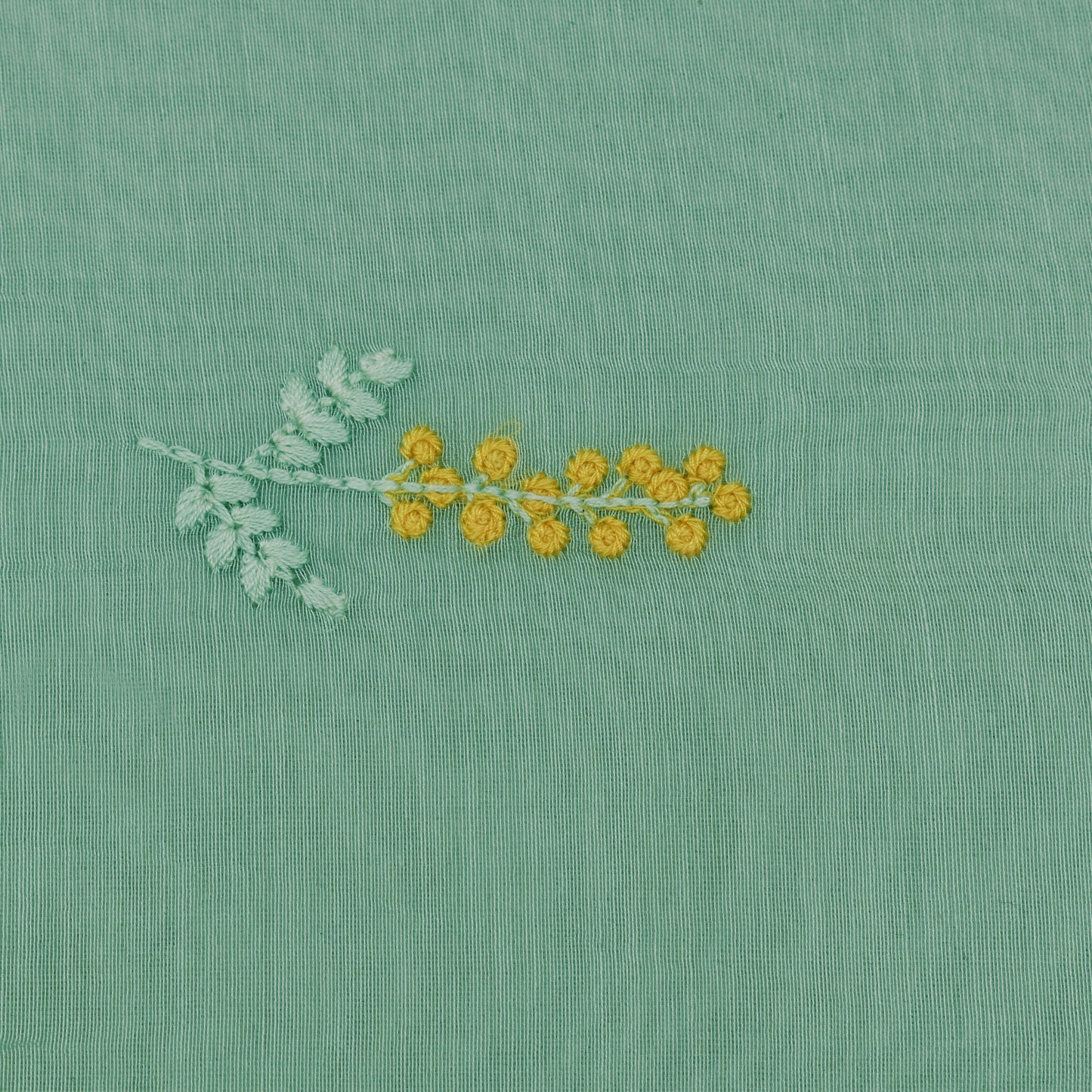 Sea Green Color Chanderi Booti Fabric