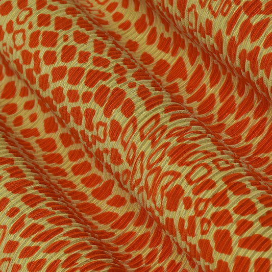 Multi Colored Crush Satin Print Fabric