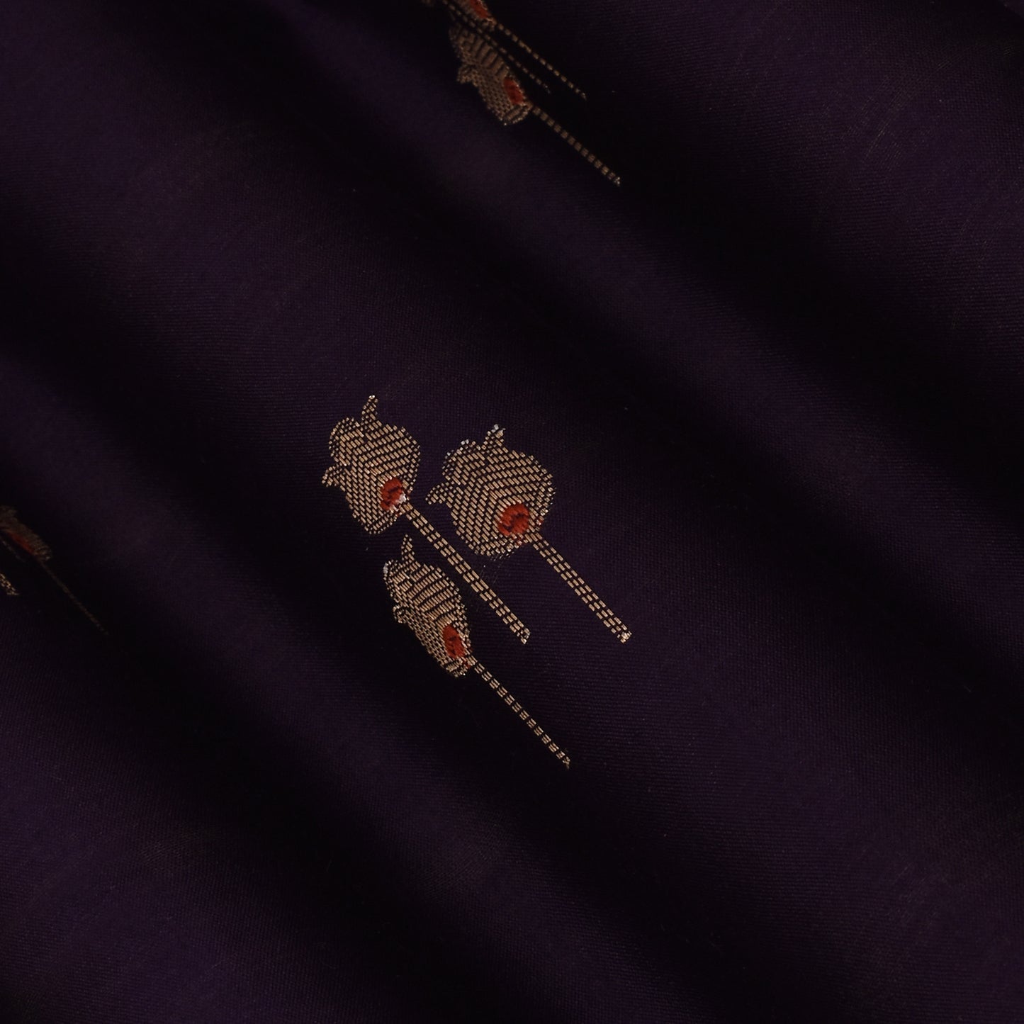 Purple Color Munga Brocade Fabric