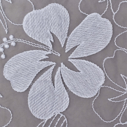 Grey Color Organza Embroidery Fabric