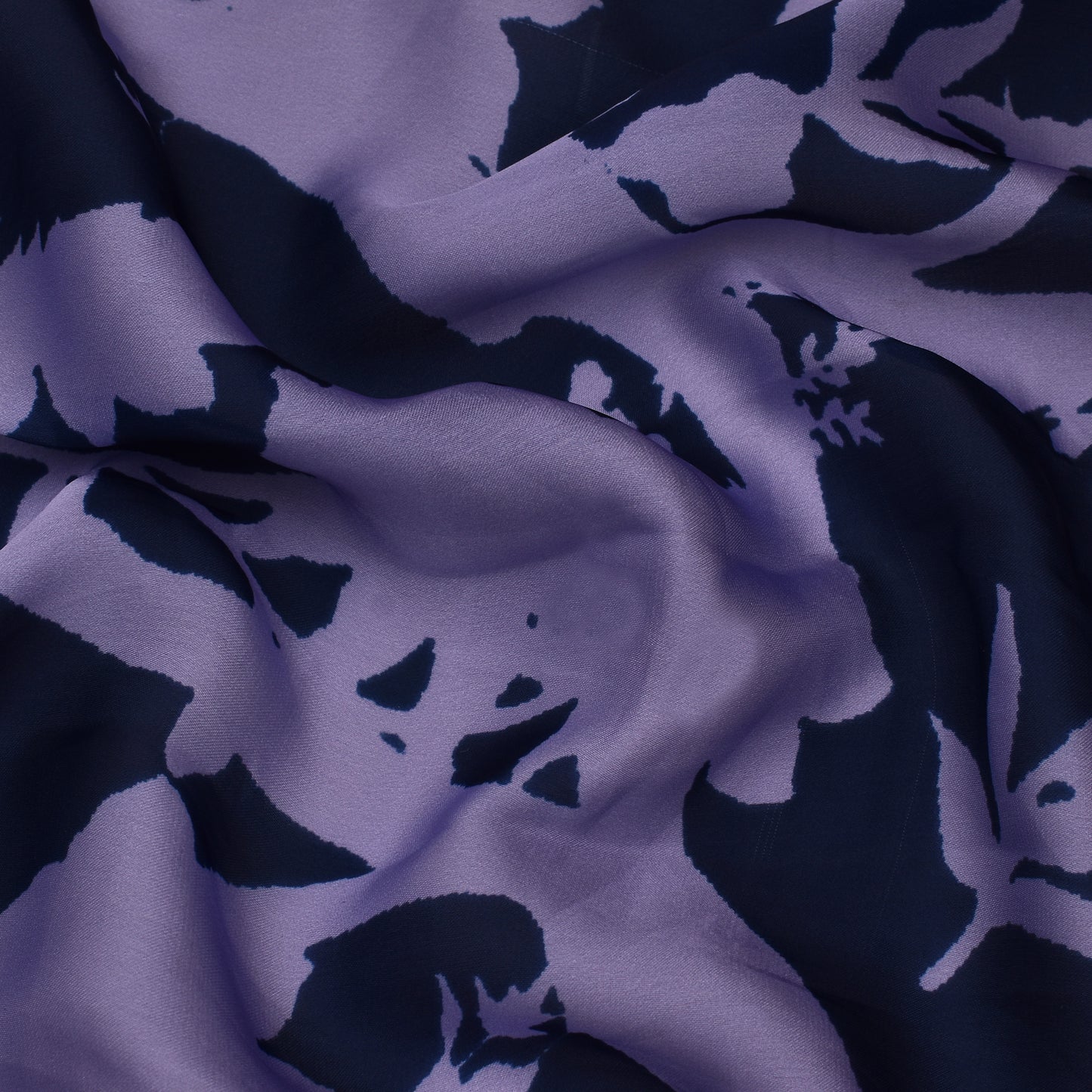 Purple Color Satin Digital Print Fabric