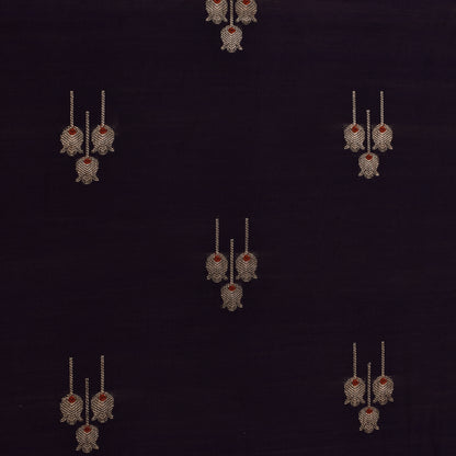 Purple Color Munga Brocade Fabric