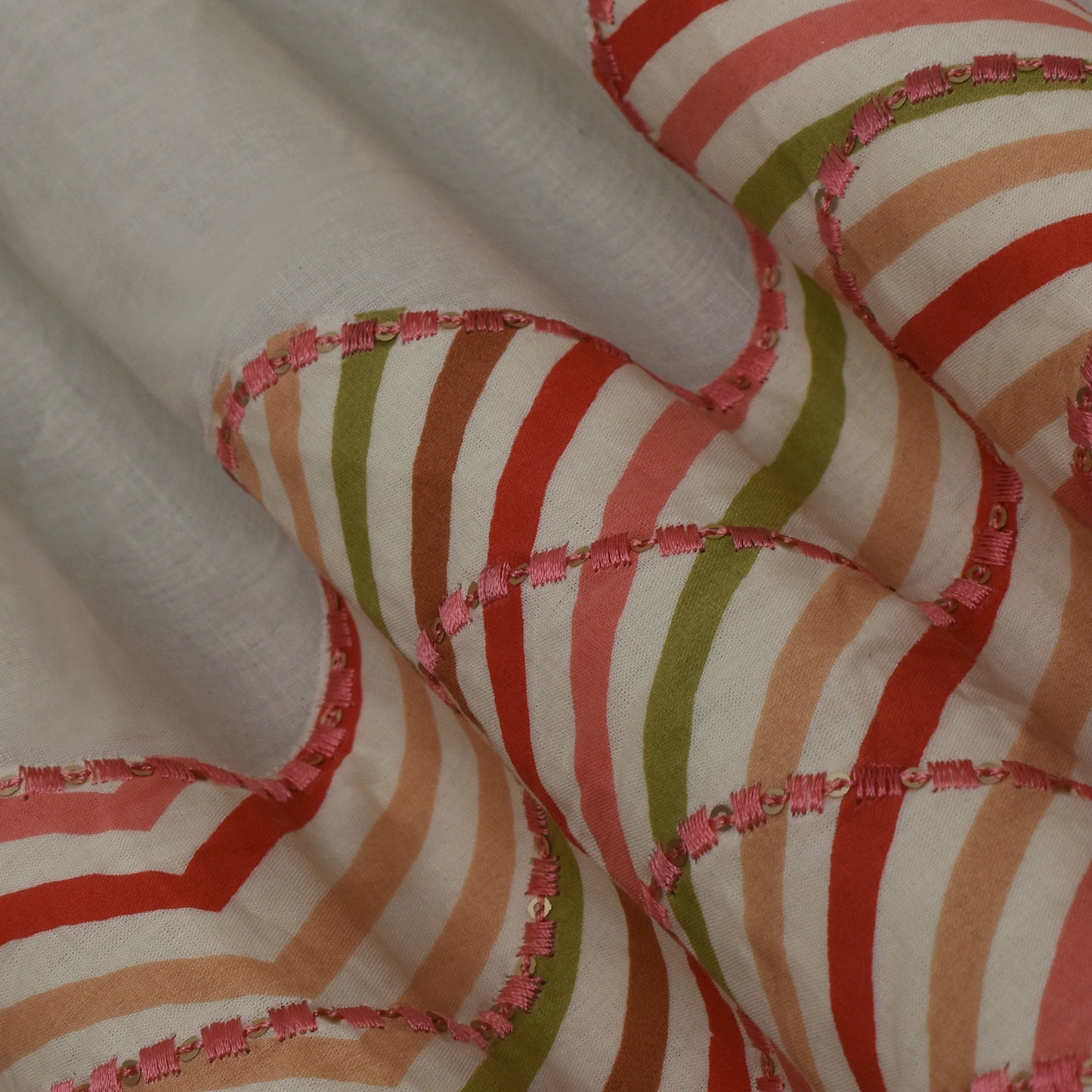 Multi Colored Kora Cotton Plazo Fabric