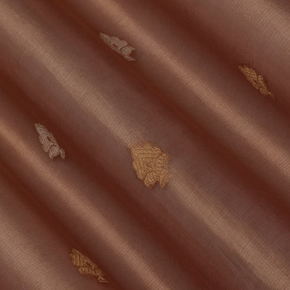 Peach Color Organza Tissue Booti Fabric