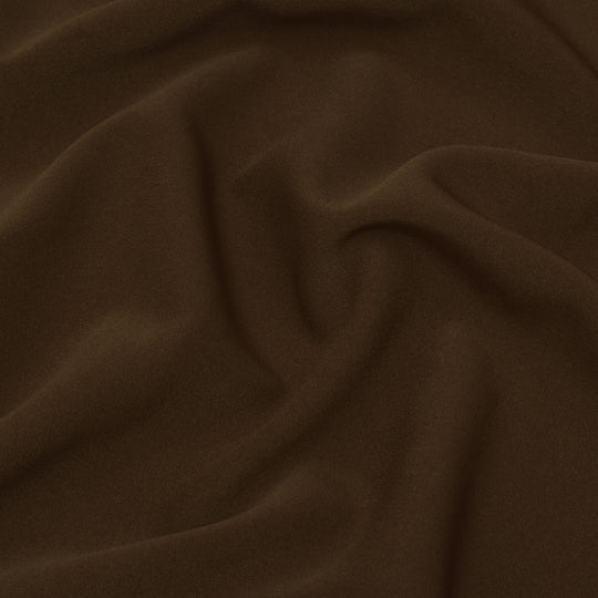 Brown Solid Color Banana Crepe Fabric (Cut Pieces 2Mtr)