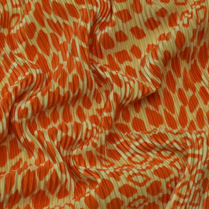 Multi Colored Crush Satin Print Fabric