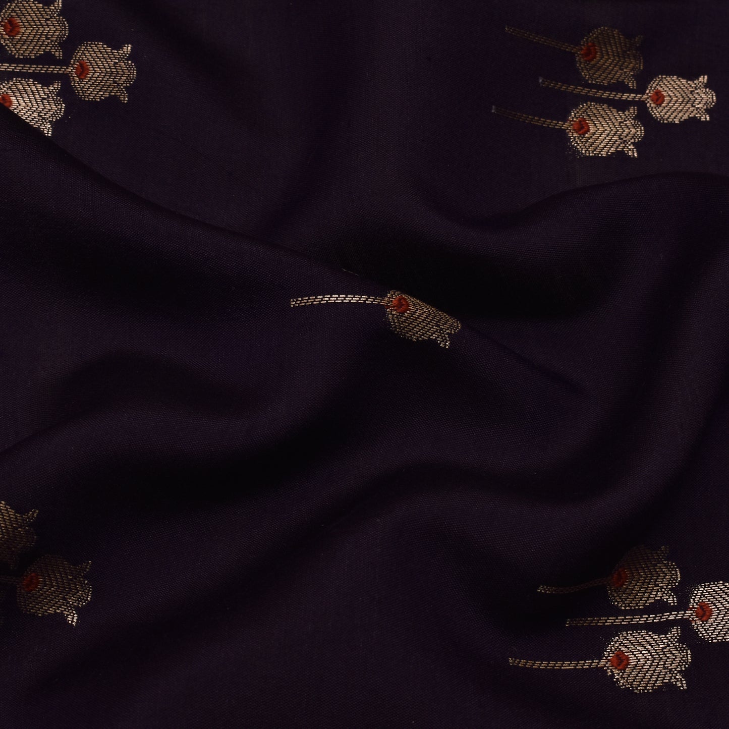 Purple Color Munga Brocade Fabric