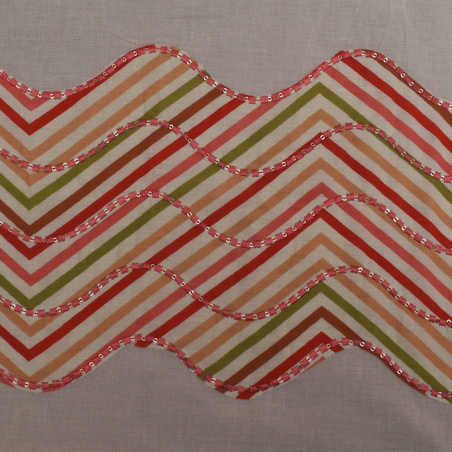 Multi Colored Kora Cotton Plazo Fabric