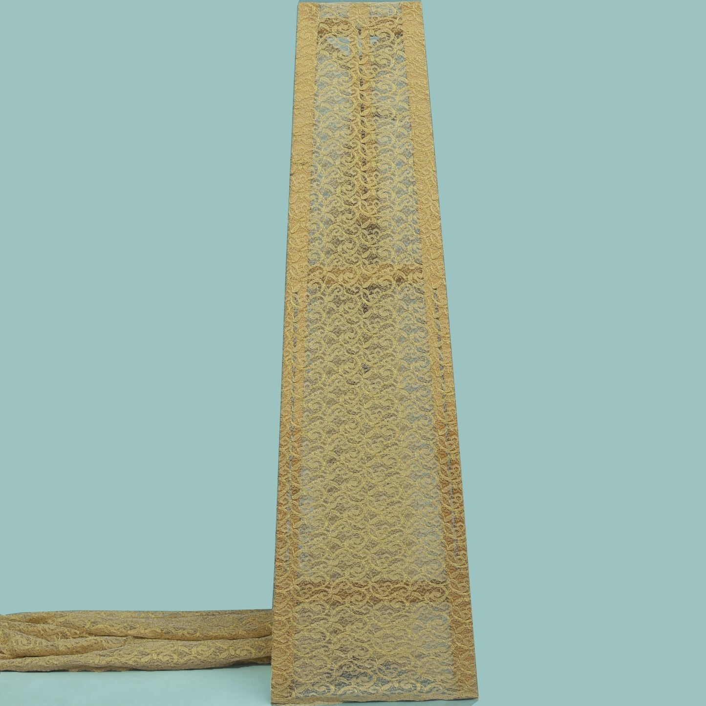 Beige Color Chantilly Net Fabric