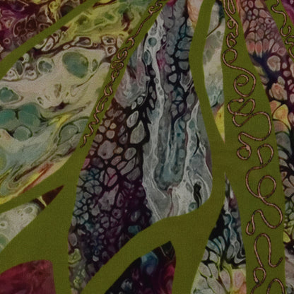 Multi Color Crepe Print Fabric