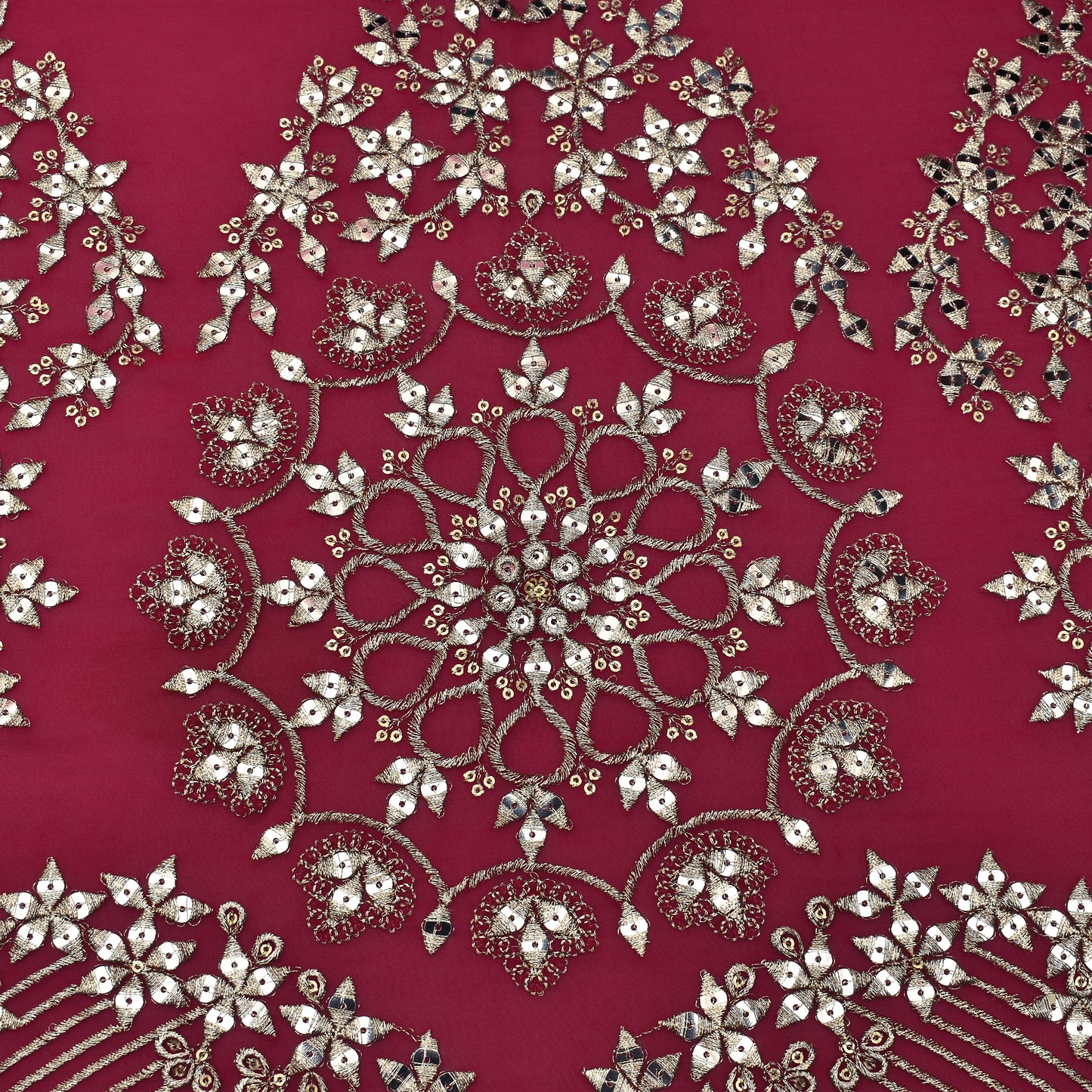 Rani Color Georgette Embroidery Fabric