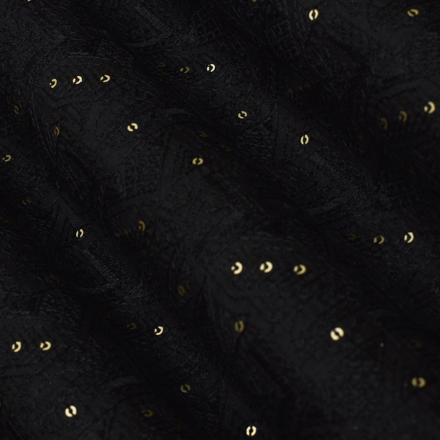 Black Color Nokia Silk Embroidery Fabric