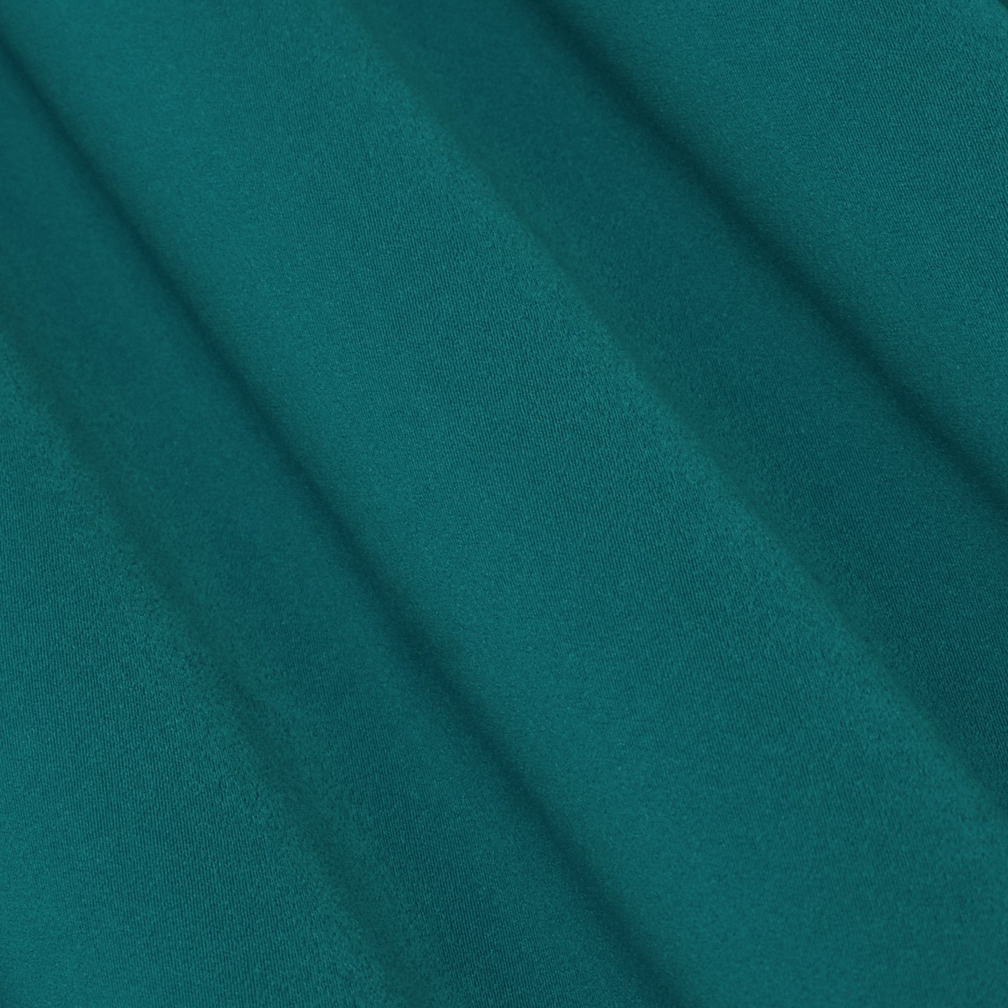 Teal Blue Solid Color Banana Crepe Fabric