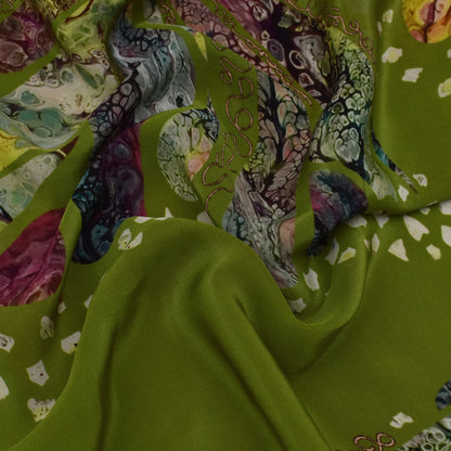 Multi Color Crepe Print Fabric