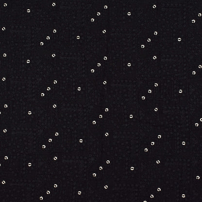 Black Color Nokia Silk Embroidery Fabric