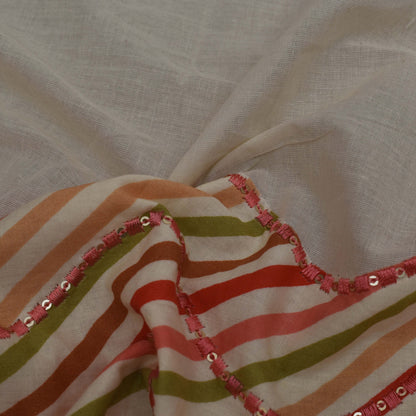 Multi Colored Kora Cotton Plazo Fabric