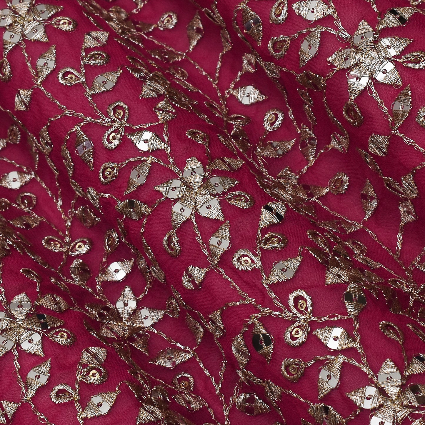 Rani Color Georgette Embroidery Fabric