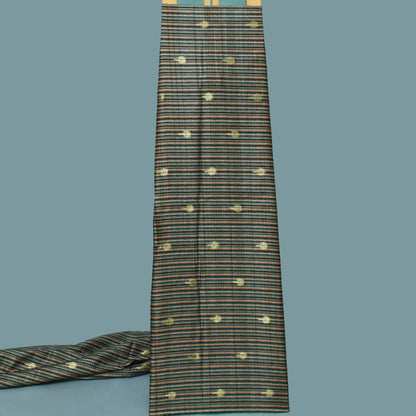 Multi Color Gicha Silk Hybrid Print Booti Fabric