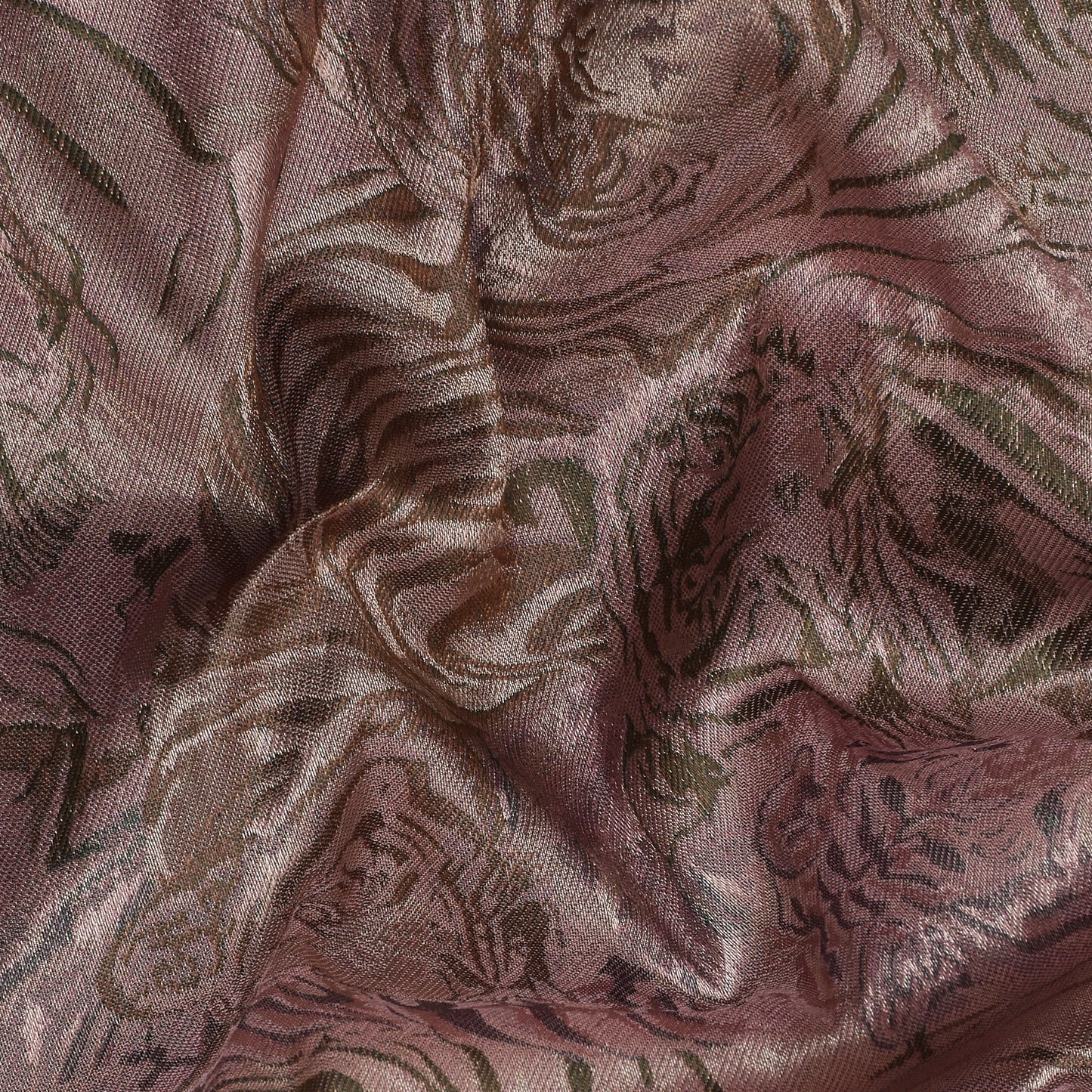 Multi Color Silk Brocade Fabric