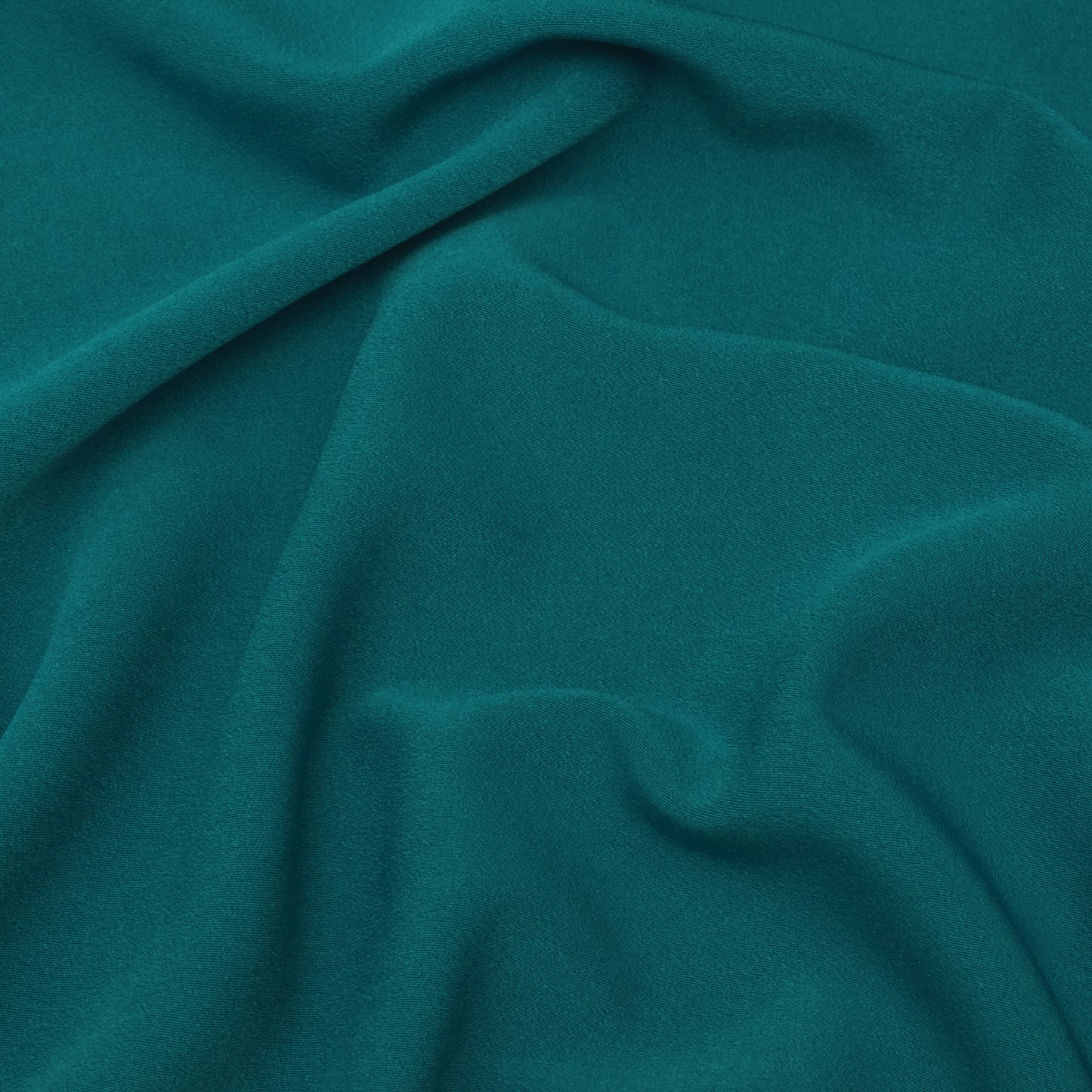 Teal Blue Solid Color Banana Crepe Fabric