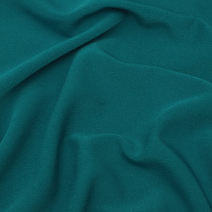 Teal Blue Solid Color Banana Crepe Fabric